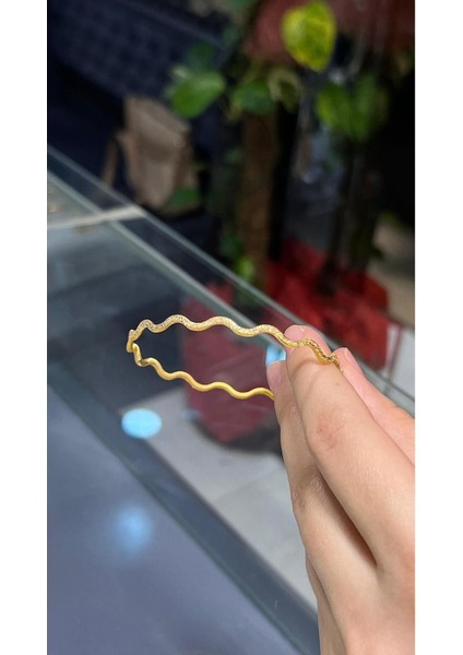 9 gr (GRAM) Yatırımlık Işçiliksiz Simli Zikzak Ajda Bilezik 22 Ayar Altın fiyatları