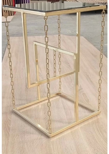 Kare Sehpa Metal Ayaklı