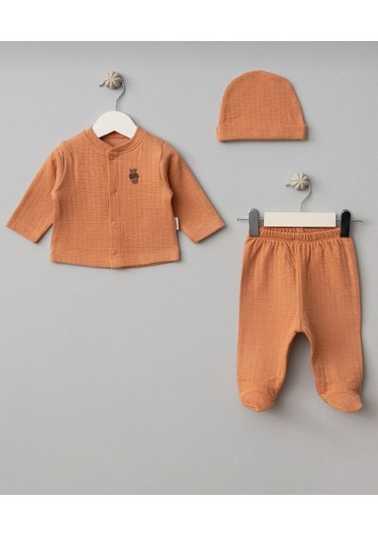 Sevimli Hayvanlar Bebek Tulumu 3' Lü Takım 0-3 / 0-6 Ay