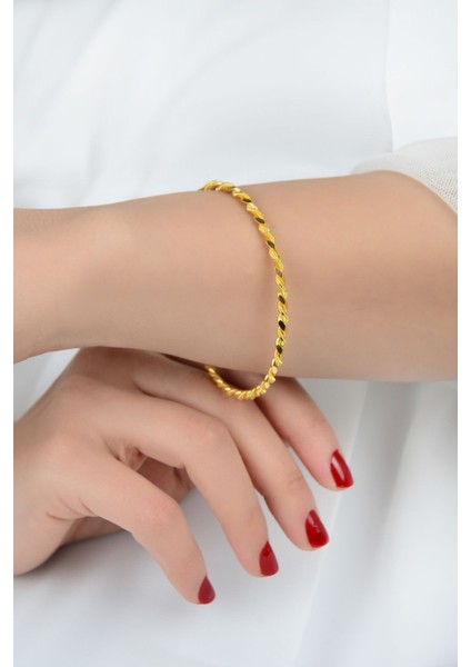 14 gr (Gram) 22 Ayar Paftalı Burma Bilezik Yatırımlık Işçiliksiz