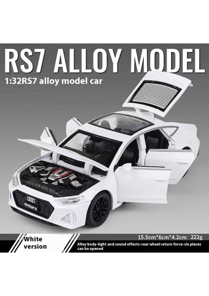 Audi Rs7 Alaşımlı Araba Modeli Ses ve Işıkla Kapıyı Açabilen Oyuncak Araba (Yurt Dışından)