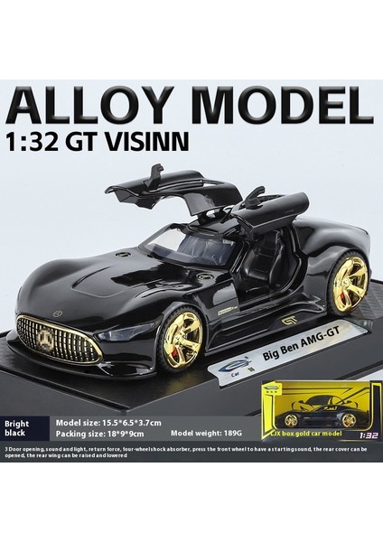 1:32 16CM Alaşım Araba Modeli Spor Araba Sedan Ses ve Işık Bumerang Kapı Açacağı Araba Modeli Koleksiyonluk Süs (Yurt Dışından)