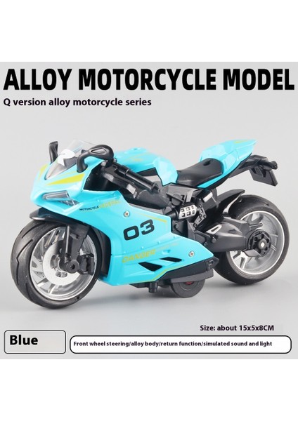 1:12 Alaşımlı Motosiklet Modeli Ses ve Işık Şok Emme Scooter Modeli Koleksiyonluk Süs (Yurt Dışından)