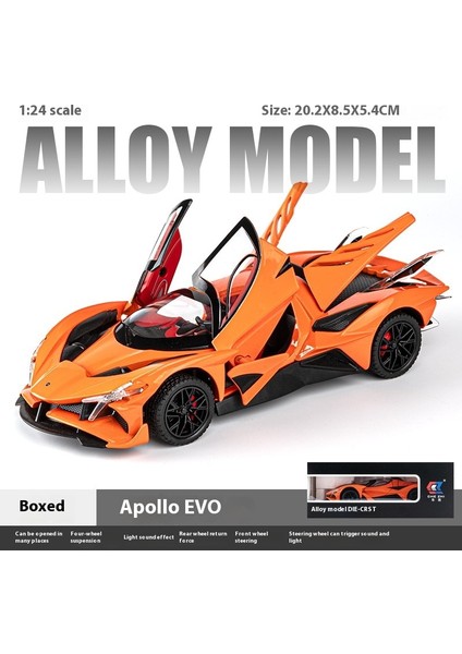 1:24 23CM Alaşım Araba Modeli Sesli ve Işıklı Açık Kapı Spor Araba Modeli Süsleme (Yurt Dışından)