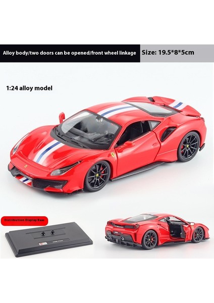 1:24 23CM Alaşım Araba Modeli Yankı Sesli ve Işıklı Açık Kapı Spor Araba Modeli Süs (Yurt Dışından)