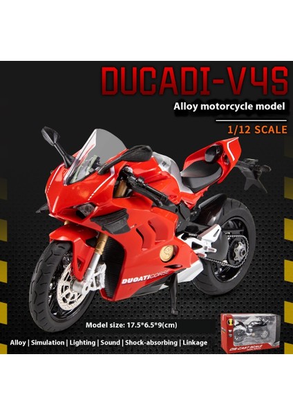 1:12 Ses ve Işık Şok Emicili Alaşım Motosiklet Modeli Motosiklet Koleksiyonu Süsleri (Yurt Dışından)