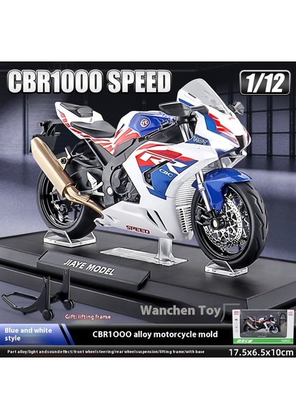 1:12 Alaşımlı Motosiklet Modeli Ses ve Işık Şok Emme Scooter Modeli Koleksiyonluk Süs (Yurt Dışından)