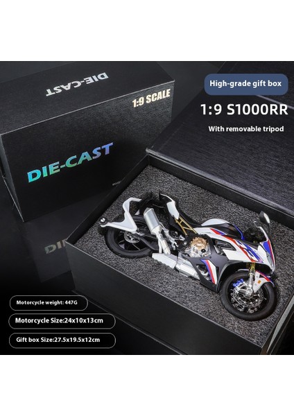 1:12 Simülasyon Motosiklet Ses ve Işık Şok Emici Alaşım Araba Modeli Butik Koleksiyon Süsleri (Yurt Dışından)