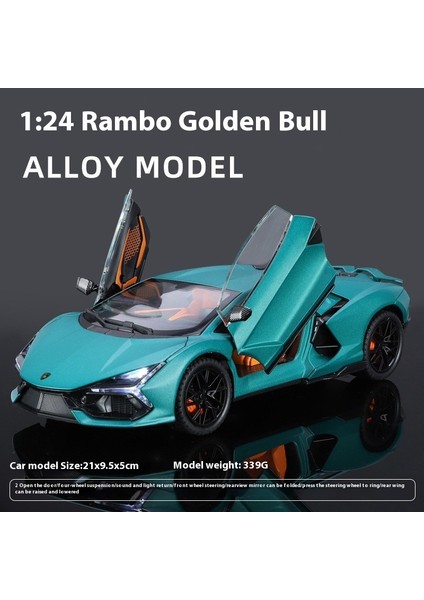 1:24 23CM Alaşım Araba Modeli Simülasyon Spor Araba Oyuncakları Sürücü Kapısı Ses ve Işık Modeli Araba Koleksiyonu Süsleri (Yurt Dışından)