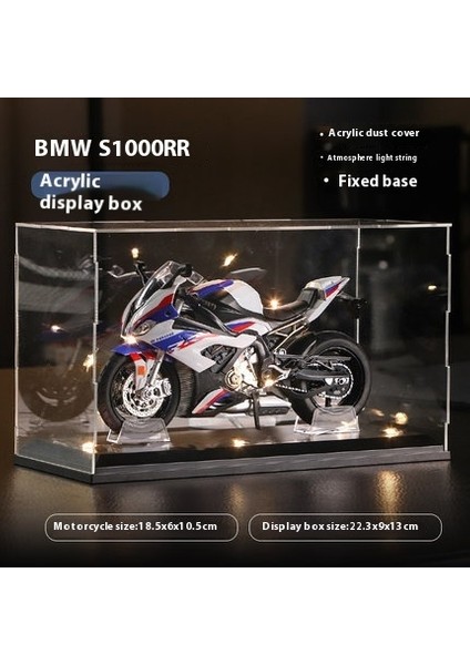 1:12 Simülasyon Motosiklet Ses ve Işık Şok Emici Alaşım Araba Modeli Butik Koleksiyon Süsleri (Yurt Dışından)