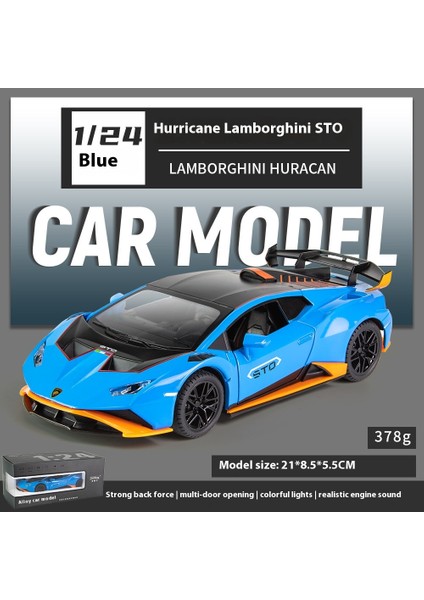 1:24 23CM Alaşım Araba Modeli Simülasyon Spor Araba Oyuncakları Sürücü Kapısı Ses ve Işık Modeli Araba Koleksiyonu Süsleri (Yurt Dışından)
