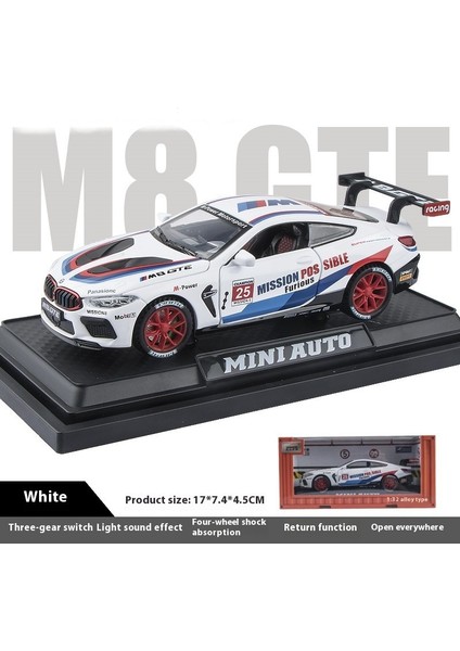 1:32 16CM Alaşım Araba Modeli Spor Araba Sedan Ses ve Işık Bumerang Kapı Açacağı Araba Modeli Koleksiyonluk Süs (Yurt Dışından)