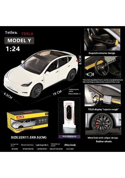 1:24 23CM Alaşım Model Araba Sürücü Kapısı Ses ve Işık Bumerang Araba Koleksiyon Süsleri (Yurt Dışından)