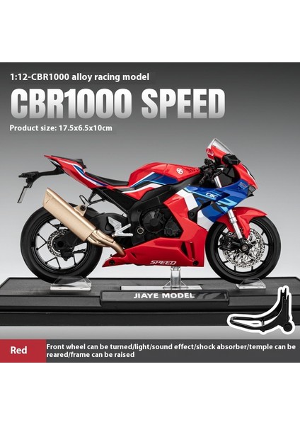 1:12 Ses ve Işık Şok Emicili Alaşım Motosiklet Modeli Motosiklet Koleksiyonu Süsleri (Yurt Dışından)