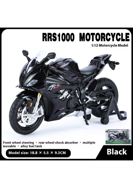 1:12 Alaşımlı Motosiklet Modeli Ses ve Işık Şok Emme Scooter Modeli Koleksiyonluk Süs (Yurt Dışından)