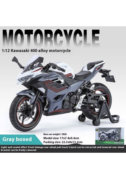 1:12 Ses ve Işık Şok Emicili Alaşım Motosiklet Modeli Motosiklet Koleksiyonu Süsleri (Yurt Dışından)