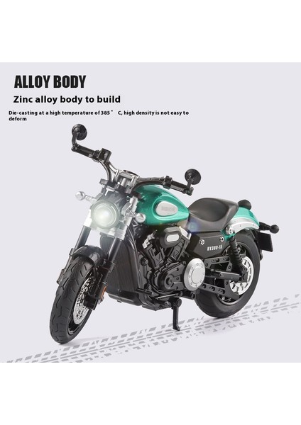 1:12 Alaşımlı Motosiklet Modeli Ses ve Işık Şok Emme Scooter Modeli Koleksiyonluk Süs (Yurt Dışından)