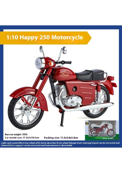 1:12 Alaşımlı Motosiklet Modeli Ses ve Işık Şok Emme Scooter Modeli Koleksiyonluk Süs (Yurt Dışından)