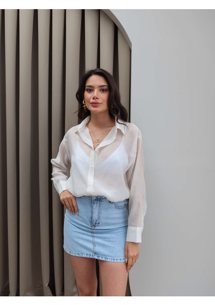 Krem Transparan Gömlek fiyatları