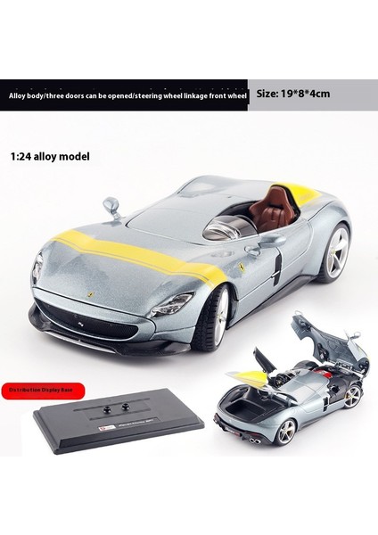 1:24 23CM Alaşım Araba Modeli Yankı Sesli ve Işıklı Açık Kapı Spor Araba Modeli Süs (Yurt Dışından)