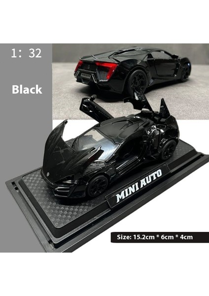 1:32 16CM Alaşım Araba Modeli Spor Araba Sedan Ses ve Işık Bumerang Kapı Açacağı Araba Modeli Koleksiyonluk Süs (Yurt Dışından)