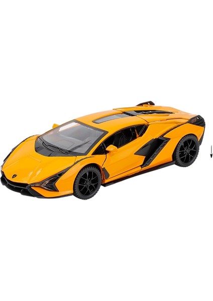 1:32 16CM Alaşım Araba Modeli Spor Araba Sedan Ses ve Işık Bumerang Kapı Açacağı Araba Modeli Koleksiyonluk Süs (Yurt Dışından)