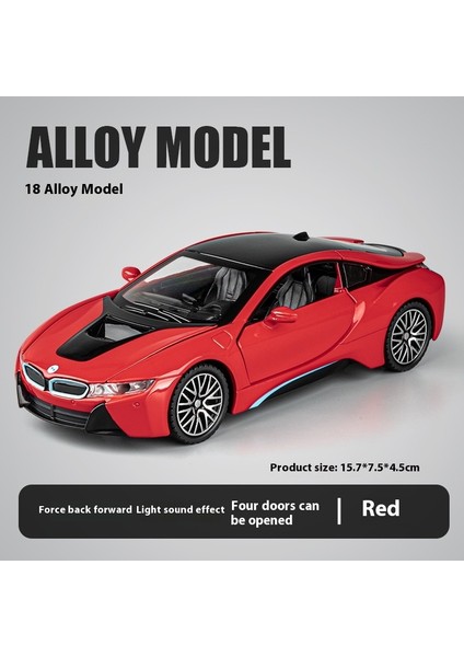 1:32 16CM Alaşım Araba Modeli Spor Araba Sedan Ses ve Işık Bumerang Kapı Açacağı Araba Modeli Koleksiyonluk Süs (Yurt Dışından)