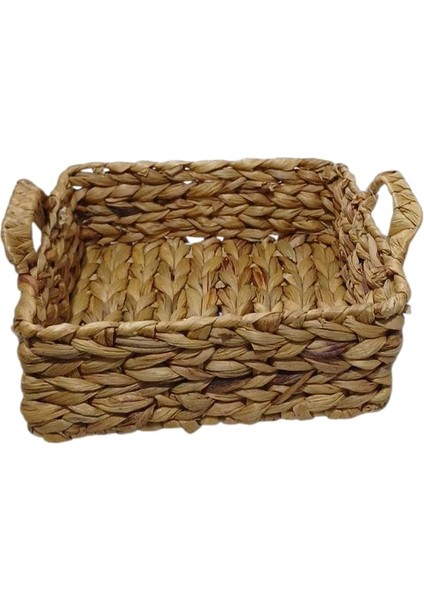 Kare Kulplu Çok Amaçlı Sepet 24X24X9 cm 5099