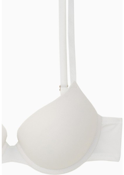 Andes Basic Mikro Kumaş Sütyen-Double Push Up Ekstra Dolgulu BALENLI-2527-BEYAZ