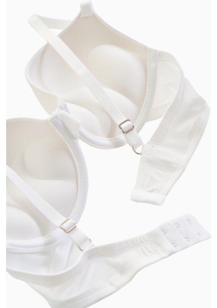 Andes Basic Mikro Kumaş Sütyen-Double Push Up Ekstra Dolgulu BALENLI-2527-BEYAZ