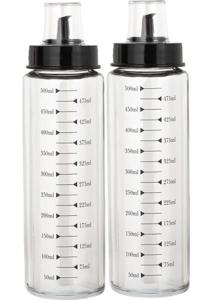 4328 2li Kapaklı Ölçekli Cam Yağlık Sirkelik Yağdanlık 500ML modelleri