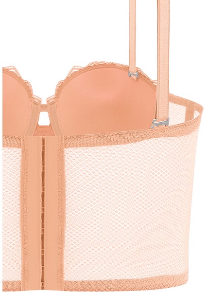 Olivia Dantelli Büstiyer Sütyen - Desteksiz - Fashion - 2502 - Kavuniçi modelleri