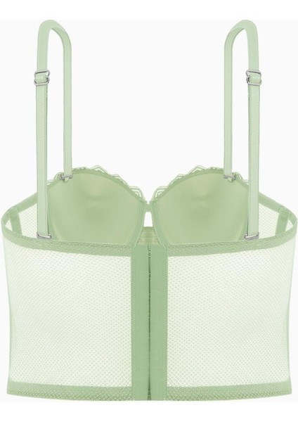 Fashion 2501 Rosali Soft Push Up Dolgulu Dantelli Büstiyer Sütyen Yeşil fiyatları