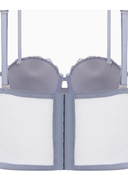 Rosali Dantelli Büstiyer Sütyen - Soft Push Up, Dolgulu - Fashion - 2501 - Gri fiyatları