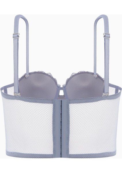 Rosali Dantelli Büstiyer Sütyen - Soft Push Up, Dolgulu - Fashion - 2501 - Gri fırsatları