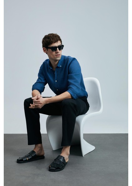 Bert Slim Fit Erkek Chino Pantolon Siyah (111190352)
