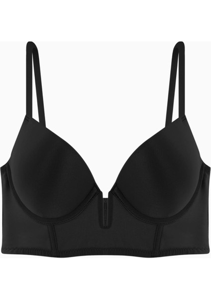 Lirio Büstiyer Dekolte Sütyen - Dolgulu - Fashion - 2573 - Siyah