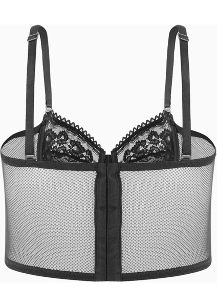 Dantelli Büstiyer Sütyen - Pedsiz - Fashion - 2500 - Siyah fırsatları