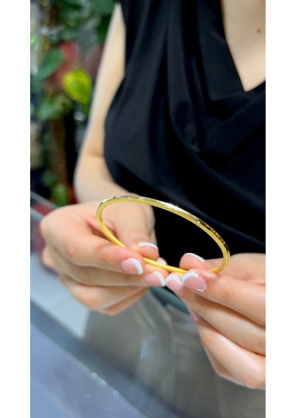 14 gr (Gram) Oluklu Ajda 22 Ayar Altın Bilezik Yatırımlık Işçiliksiz
