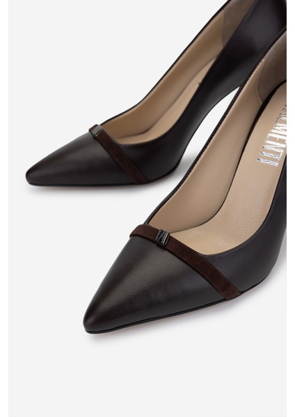 Kadın Hakiki Deri Kahverengi Topuklu Ayakkabı 1027 252 Bn Ayk Y25 Acı Kahve Dr modelleri