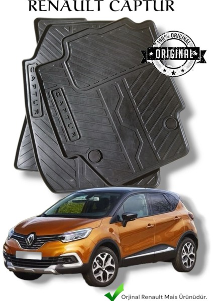 Captur 2013-2019 Uyumlu Kauçuk Paspas Takımı | Kaymaz Tabanlı