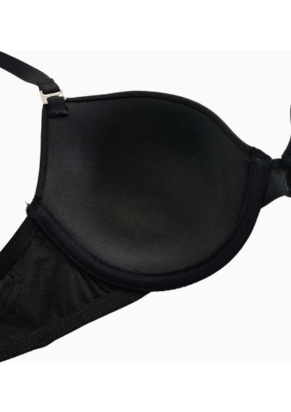 Alba - T shirt Bra Desteksiz Maksimum Kavrama ve Kusursuz Form - Tak Çıkar Askılı - Siyah - 2535 fırsatları