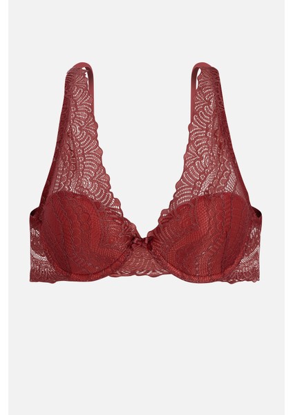 Dantelli Sütyen - Dolgusuz - 2277 - Bordo