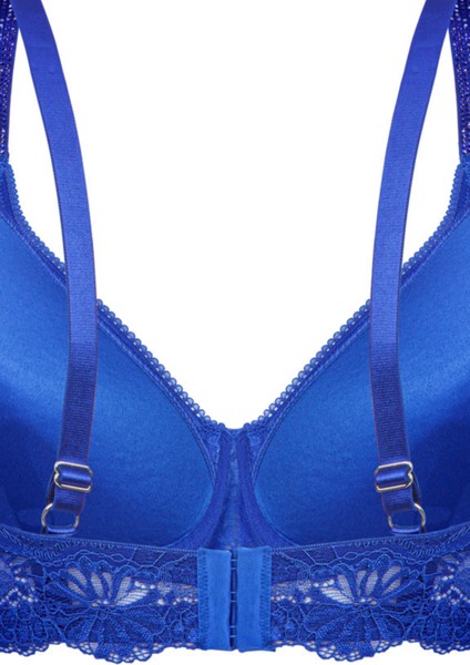 Tül Detaylı Dantelli Sütyen - Dolgusuz - 2348 - Saks fırsatları