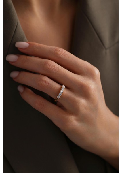 14 Ayar Sarı Beştaş Altın Yüzük