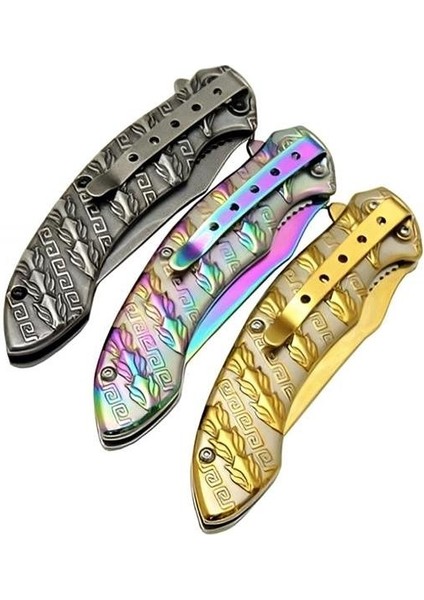 Kişiye Özel Metal Snake Çakı Titanyum HC021 Gri 21 cm