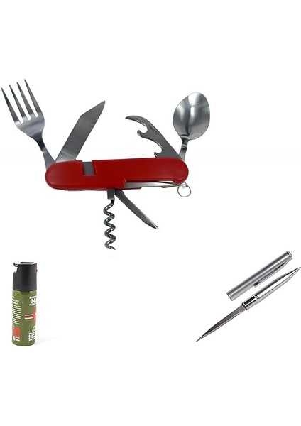 Kişiye Özel Kırmızı Çatal Kaşık B 11 cm