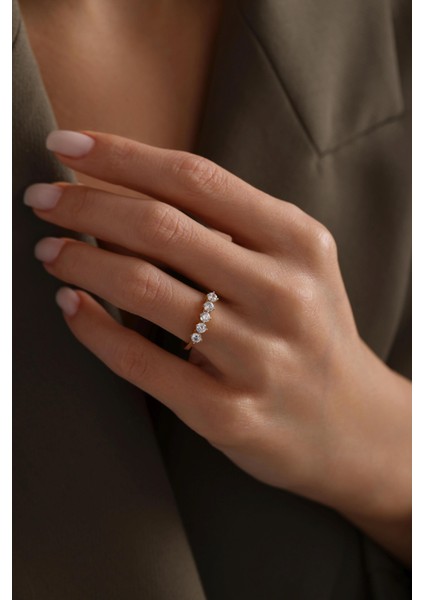 14 Ayar Sarı Beştaş Altın Yüzük