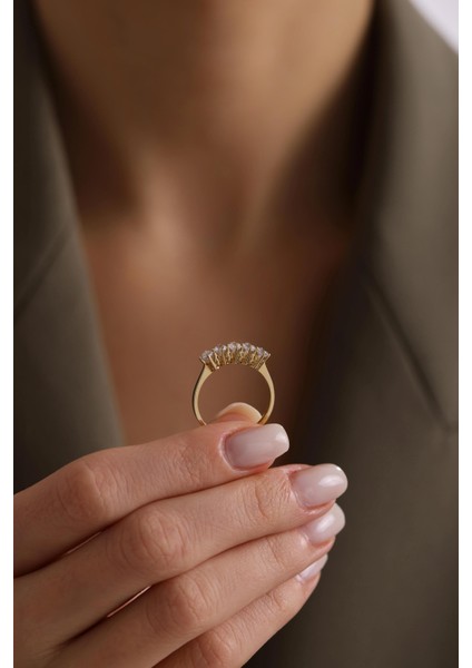 14 Ayar Sarı Beştaş Altın Yüzük modelleri