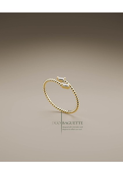 Duo Baguette Minimal Yüzük fırsatları